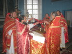 Духовенство і прихожани привітали священика з днем народження.