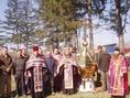 У селі Хажині освятили купол із хрестом Свято-Михайлівського храму