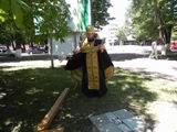 Освячення хреста та місця під будівництво каплиці у місті Житомирі.