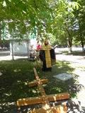 Освячення хреста та місця під будівництво каплиці у місті Житомирі.