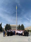 День Державного Прапора України. На майдані Соборному у Житомирі підняли синьо-жовтий стяг.