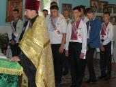Молебень в день останнього дзвоника у Любарі.