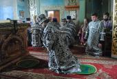 Відбулась сповідь духовенства міста Житомира: архієрейська літургія Напередосвячених Дарів у Свято-Успенському соборі.
