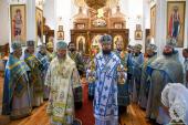 В день шанування Володимирської ікони Божої Матері митрополит Никодим очолив Божественну літургію у Свято-Благовіщенському соборі Коростишева!