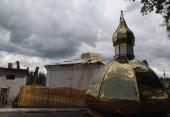 Освячення надкупольного хреста для Свято-Георгієвського храму м. Житомира